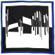Headscarf with monochrome geometric design