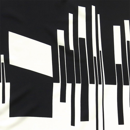 Headscarf with monochrome geometric design