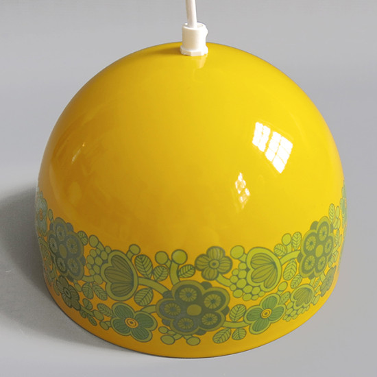 Yellow Kalas Arabia pendant light designed by Kaj Franck for Fog & Mørup