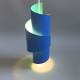Danish midcentury modern coil pendant light