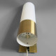 Brass and opal glass wall light designed by Jorgen Bo for Fog & Morup