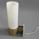 Brass and opal glass wall light designed by Jorgen Bo for Fog & Morup