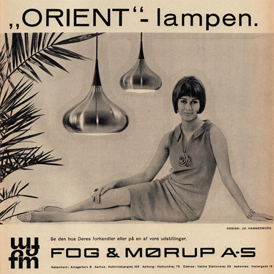 Orient Minor pendant lights designed by Jo Hammerborg for Fog & Mørup