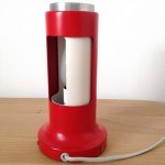 Red Contact lamp by Peter Avondoglio for Fog & Morup, 1970s Danish modern  