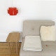 A red Rainbow Line Juno pendant light by Jo Hammerborg for Fog & Mørup