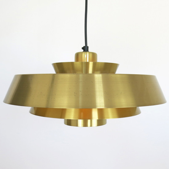 Brass Nova pendant lamp by Jo Hammerborg for Fog & Mørup, 1960s