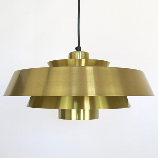 Brass Nova pendant lamp by Jo Hammerborg for Fog & Mørup, 1960s