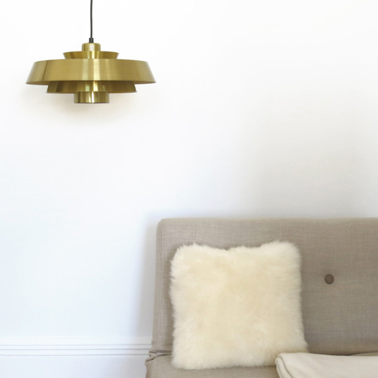 Brass Nova pendant lamp by Jo Hammerborg for Fog & Mørup, 1960s