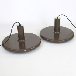 Optima pendant light pair by Hans Due for Fog & Mørup, 1970s