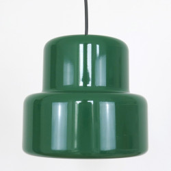Green Poker pendant light by Jo Hammerborg for Fog & M&oslash;rup, 1970s