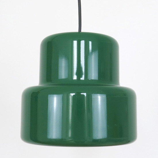 Green Poker pendant light by Jo Hammerborg for Fog & Mørup, 1970s