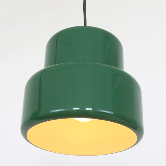 Green Poker pendant light by Jo Hammerborg for Fog & Mørup, 1970s