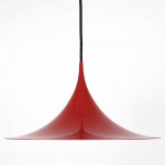 Red Semi pendant light by Bonderup and Thorup for Fog & Mørup, late 1960s  