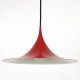 Red Semi pendant light by Bonderup and Thorup for Fog & Mørup, late 1960s