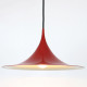 Red Semi pendant light by Bonderup and Thorup for Fog & Mørup, late 1960s