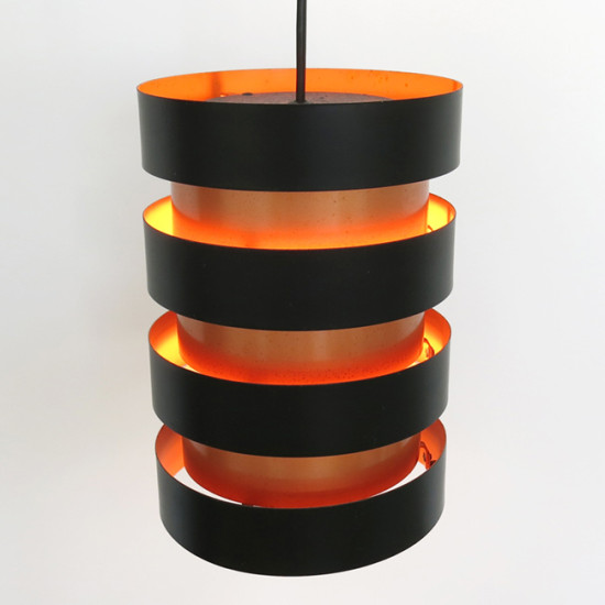 Eifel copper & black pendant light by Jo Hammerborg for Fog & Mørup, early 60s