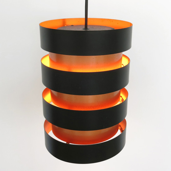 Eifel copper & black pendant light by Jo Hammerborg for Fog & Mørup, early 60s