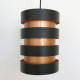 Eifel copper & black pendant light by Jo Hammerborg for Fog & Mørup, early 60s