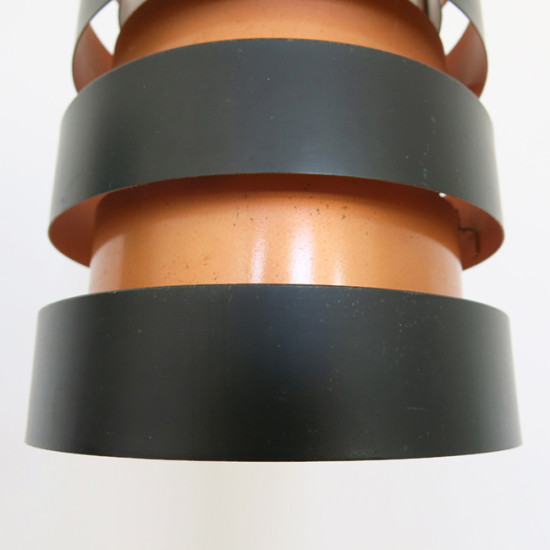Eifel copper & black pendant light by Jo Hammerborg for Fog & Mørup, early 60s
