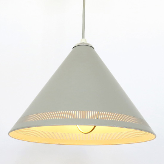 Kegle conical rise-and-fall pendant light produced by Lyfa, 1950s