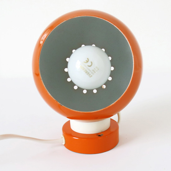 Lampadari Reggiani bright orange magnetic ball lamp made in Italy