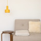 Award-winning Piccolo series yellow pendant lamp by Lyfa of Denmark, 1970s