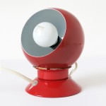 Red Ny-Mag ball desk/table lamp or wall/spotlight by Abo Randers Denmark  