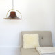 Single pendant light by Jo Hammerborg for Fog & Mørup, 1970s acrylic and brass