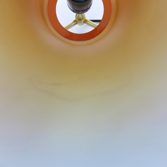 Single pendant light by Jo Hammerborg for Fog & Mørup, 1970s acrylic and brass