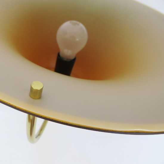 Single pendant light by Jo Hammerborg for Fog & Mørup, 1970s acrylic and brass