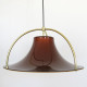 Single pendant light by Jo Hammerborg for Fog & Mørup, 1970s acrylic and brass