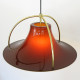 Single pendant light by Jo Hammerborg for Fog & Mørup, 1970s acrylic and brass