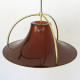 Single pendant light by Jo Hammerborg for Fog & Mørup, 1970s acrylic and brass