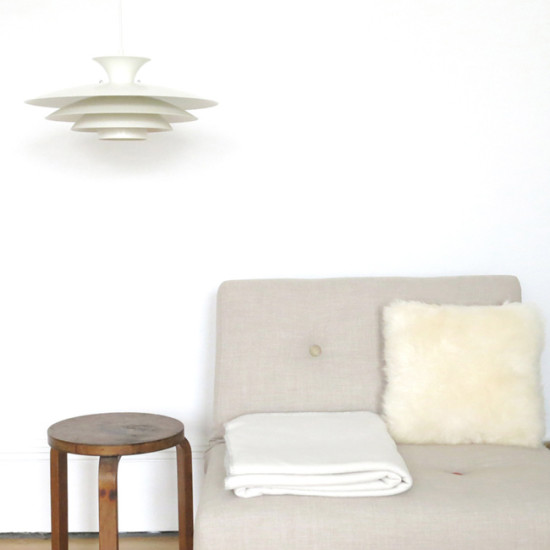 Large vintage Danish modern multi-layered pendant light by Top Lamper, 1970s