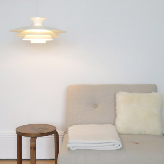 Large vintage Danish modern multi-layered pendant light by Top Lamper, 1970s