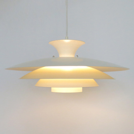 Large vintage Danish modern multi-layered pendant light by Top Lamper, 1970s