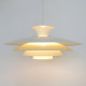 Large vintage Danish modern multi-layered pendant light by Top Lamper, 1970s