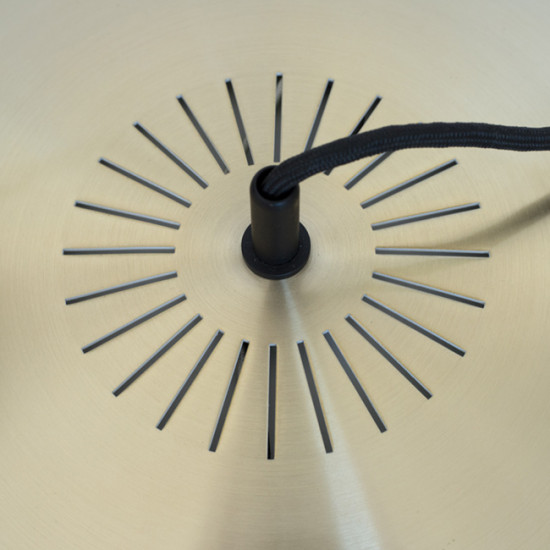 Brass Diskos pendant light by Jo Hammerborg for Fog & Mørup, 1960s