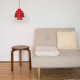 Red Utzon Pendel designed by Jørn Utzon for Nordisk Solar Compagni, 1950s