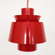 Red Utzon Pendel designed by Jørn Utzon for Nordisk Solar Compagni, 1950s