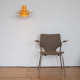 Egg-yolk yellow Falcon pendant light by Andreas Hansen for Fog & Mørup, 1960s