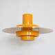 Egg-yolk yellow Falcon pendant light by Andreas Hansen for Fog & Mørup, 1960s