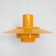 Egg-yolk yellow Falcon pendant light by Andreas Hansen for Fog & Mørup, 1960s