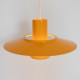 Egg-yolk yellow Falcon pendant light by Andreas Hansen for Fog & Mørup, 1960s