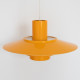 Egg-yolk yellow Falcon pendant light by Andreas Hansen for Fog & Mørup, 1960s