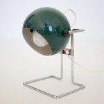 1970s Abo Randers Danish Stat pop art ball lamp in dark blueish green  