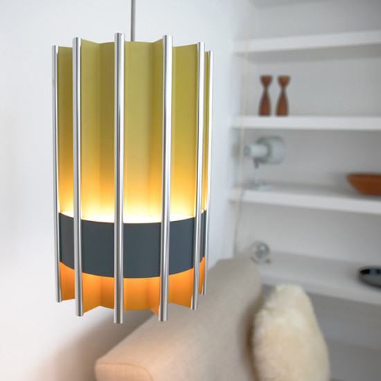 Danish modern hygge-style pendant light by Bent Karlby for Lyfa, 1960s