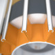 Danish modern hygge-style pendant light by Bent Karlby for Lyfa, 1960s