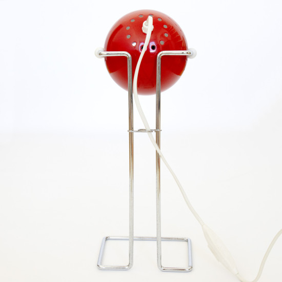 1970s Abo Randers Danish tall Stat pop art ball lamp in red