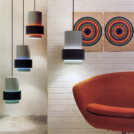 Central pendant light designed by Jo Hammerborg for Fog & Mørup, 1960s
